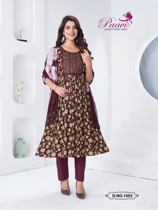 Sanaya 2 By Paavi  Portion Printed Kurti With Bottom Dupatta Wholesale Shop In Surat